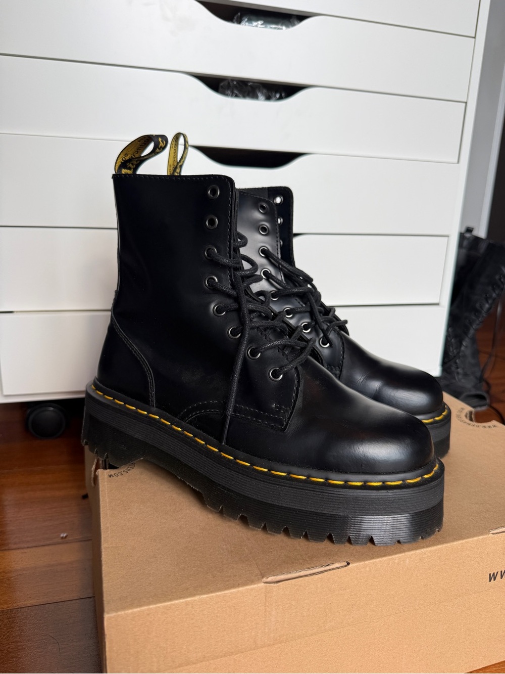 Brand new Dr. Martens Jadon Black Platform Boots